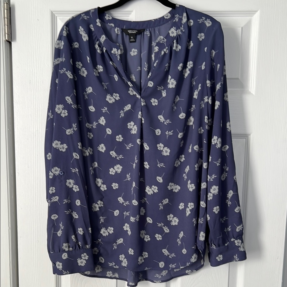 Purple Floral Women's Top by Loft